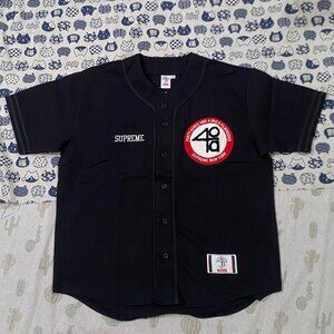Supreme 40 Acres Twill Black Baseball Jersey